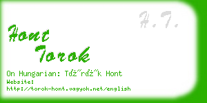 hont torok business card